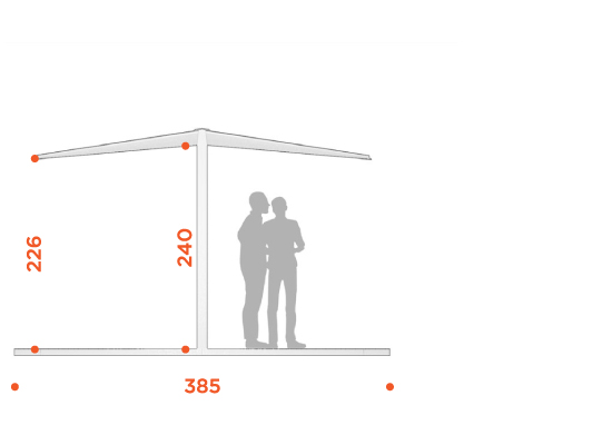 Dimensioni laterale Airoof